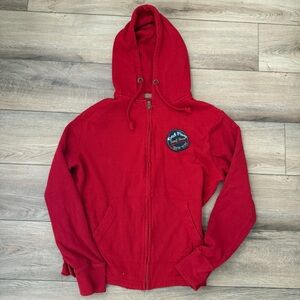 Ditch Plains Surf Team Red Zip Up Hoodie Mens M